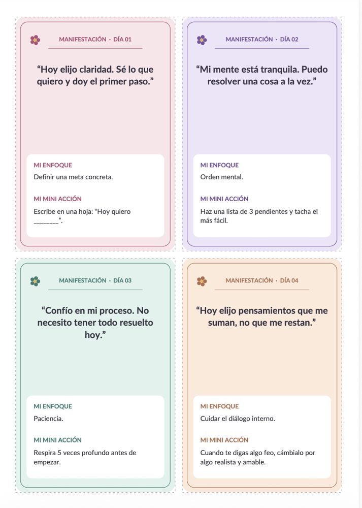 Tarjetas de manifestación