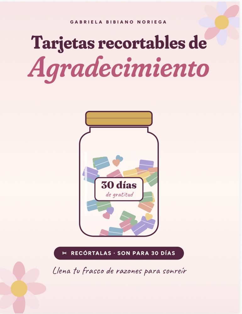 Portada de Tarjetas Recortables de Agradecimiento